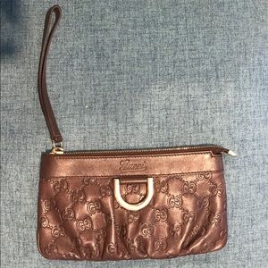 Leather Gucci Clutch